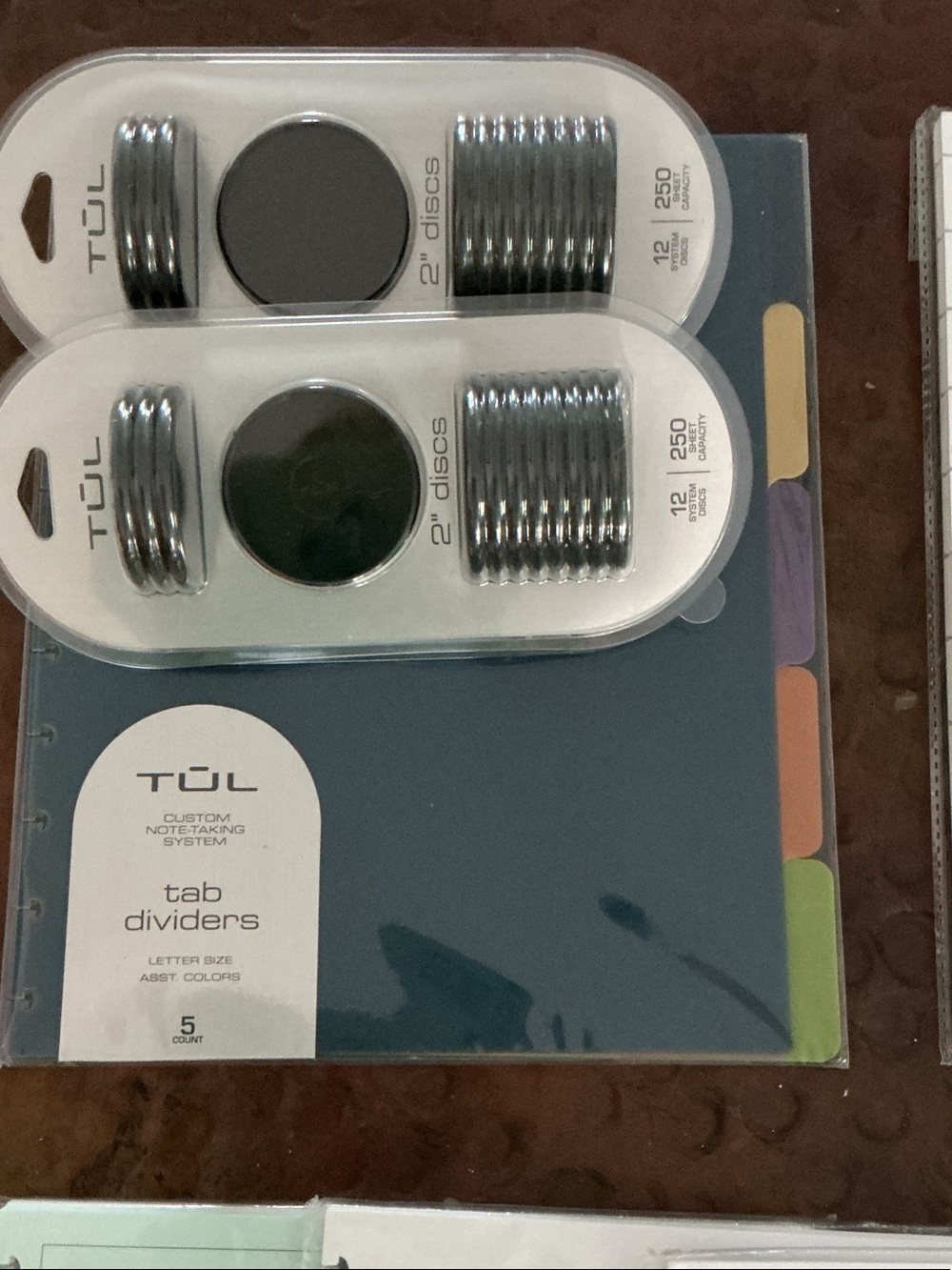 TOL Refillable Disc-Bound Notebook & Planner Inserts — White, Light Green, Navy - Picture 2 of 6